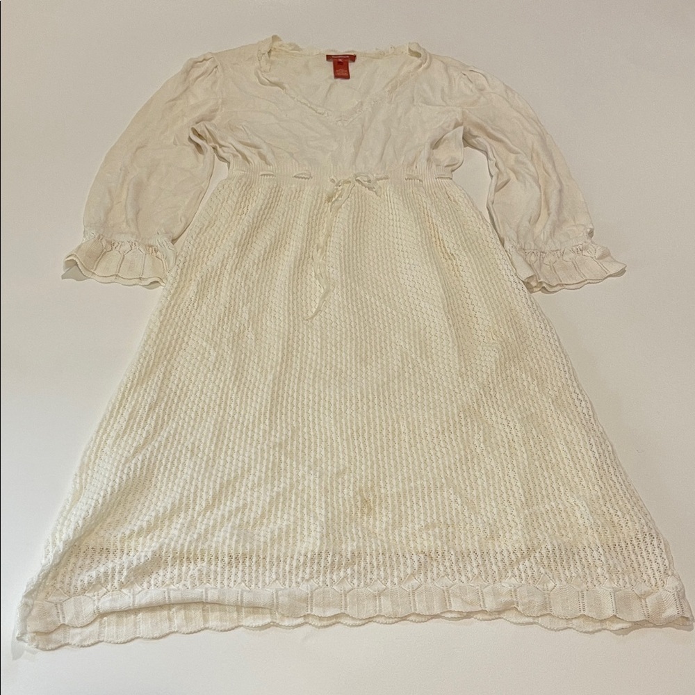 Sundance Cream Dress with Ruffle Details